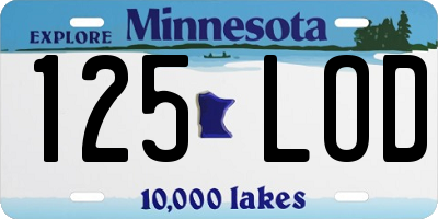 MN license plate 125LOD