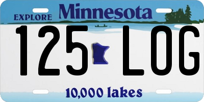 MN license plate 125LOG
