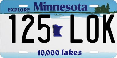 MN license plate 125LOK