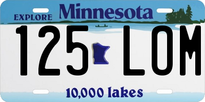 MN license plate 125LOM