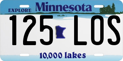 MN license plate 125LOS