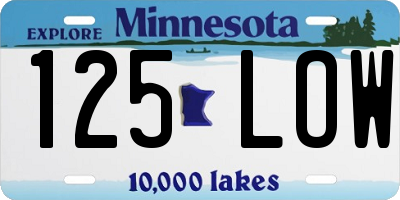 MN license plate 125LOW