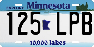 MN license plate 125LPB