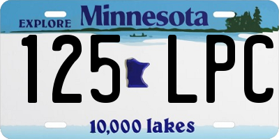 MN license plate 125LPC