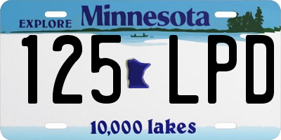 MN license plate 125LPD
