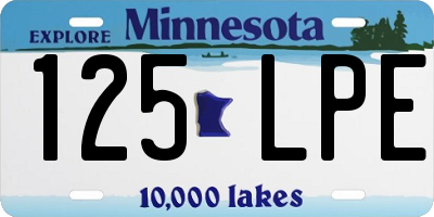 MN license plate 125LPE