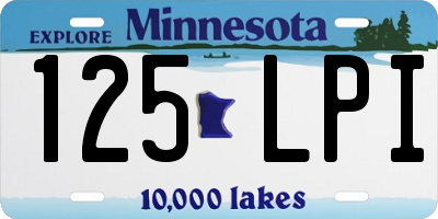 MN license plate 125LPI