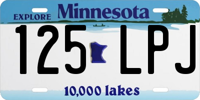 MN license plate 125LPJ