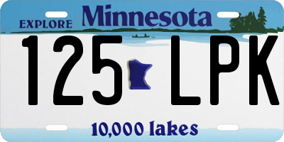 MN license plate 125LPK