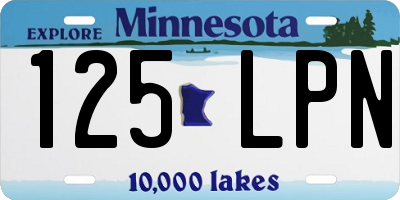 MN license plate 125LPN