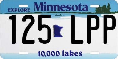 MN license plate 125LPP