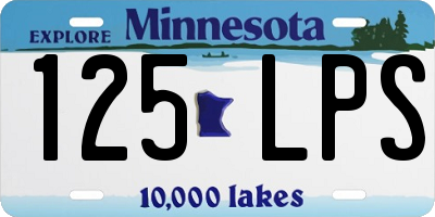 MN license plate 125LPS