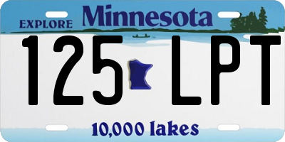 MN license plate 125LPT