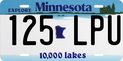 MN license plate 125LPU