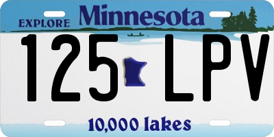 MN license plate 125LPV