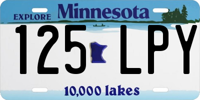 MN license plate 125LPY