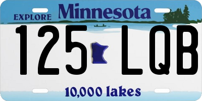 MN license plate 125LQB