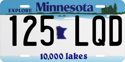 MN license plate 125LQD