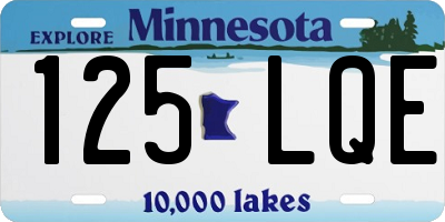 MN license plate 125LQE