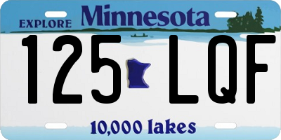 MN license plate 125LQF