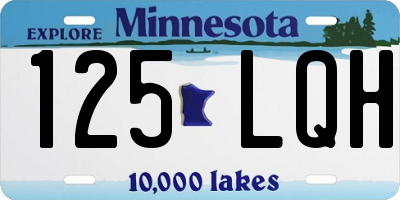 MN license plate 125LQH