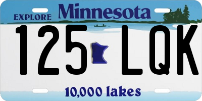MN license plate 125LQK