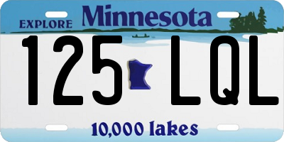 MN license plate 125LQL