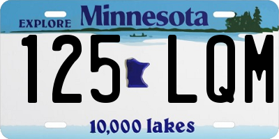 MN license plate 125LQM