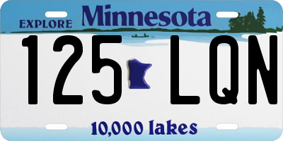 MN license plate 125LQN