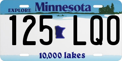 MN license plate 125LQO