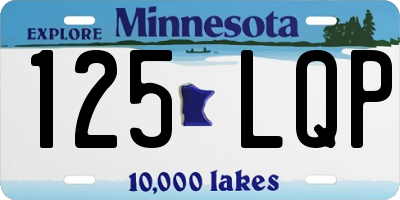 MN license plate 125LQP