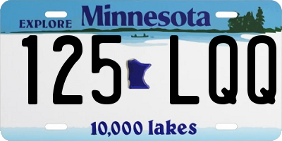 MN license plate 125LQQ
