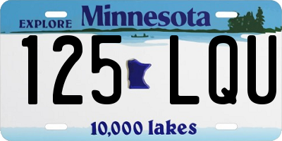 MN license plate 125LQU