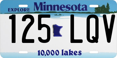 MN license plate 125LQV