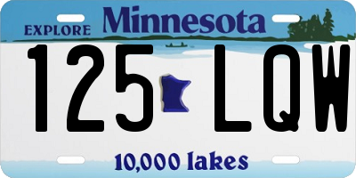 MN license plate 125LQW