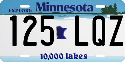 MN license plate 125LQZ
