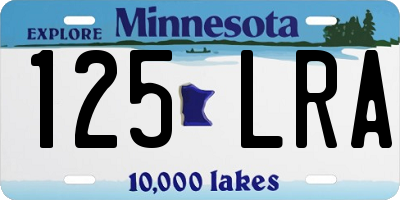 MN license plate 125LRA