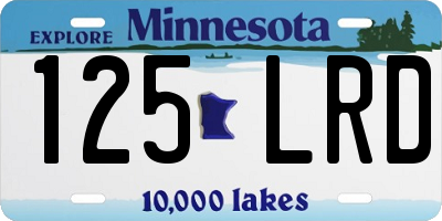 MN license plate 125LRD