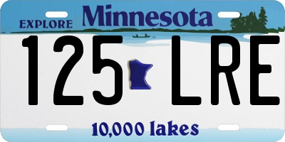 MN license plate 125LRE