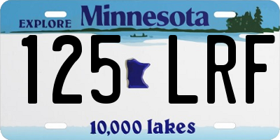 MN license plate 125LRF