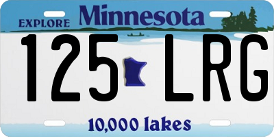 MN license plate 125LRG