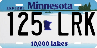 MN license plate 125LRK