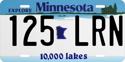 MN license plate 125LRN