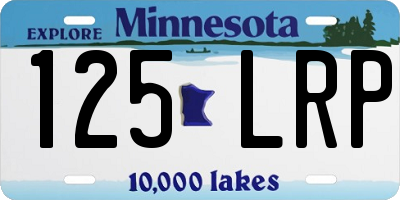 MN license plate 125LRP