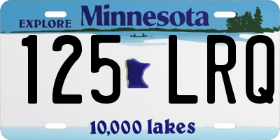 MN license plate 125LRQ