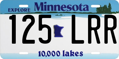 MN license plate 125LRR