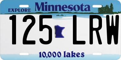 MN license plate 125LRW