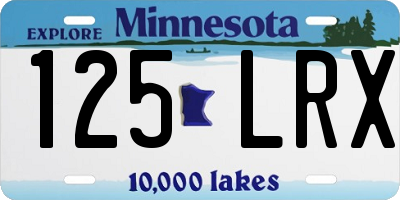MN license plate 125LRX