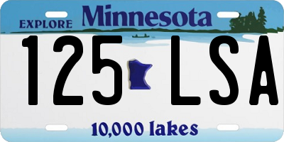 MN license plate 125LSA