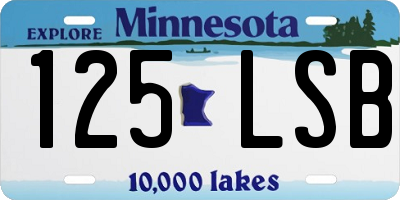 MN license plate 125LSB